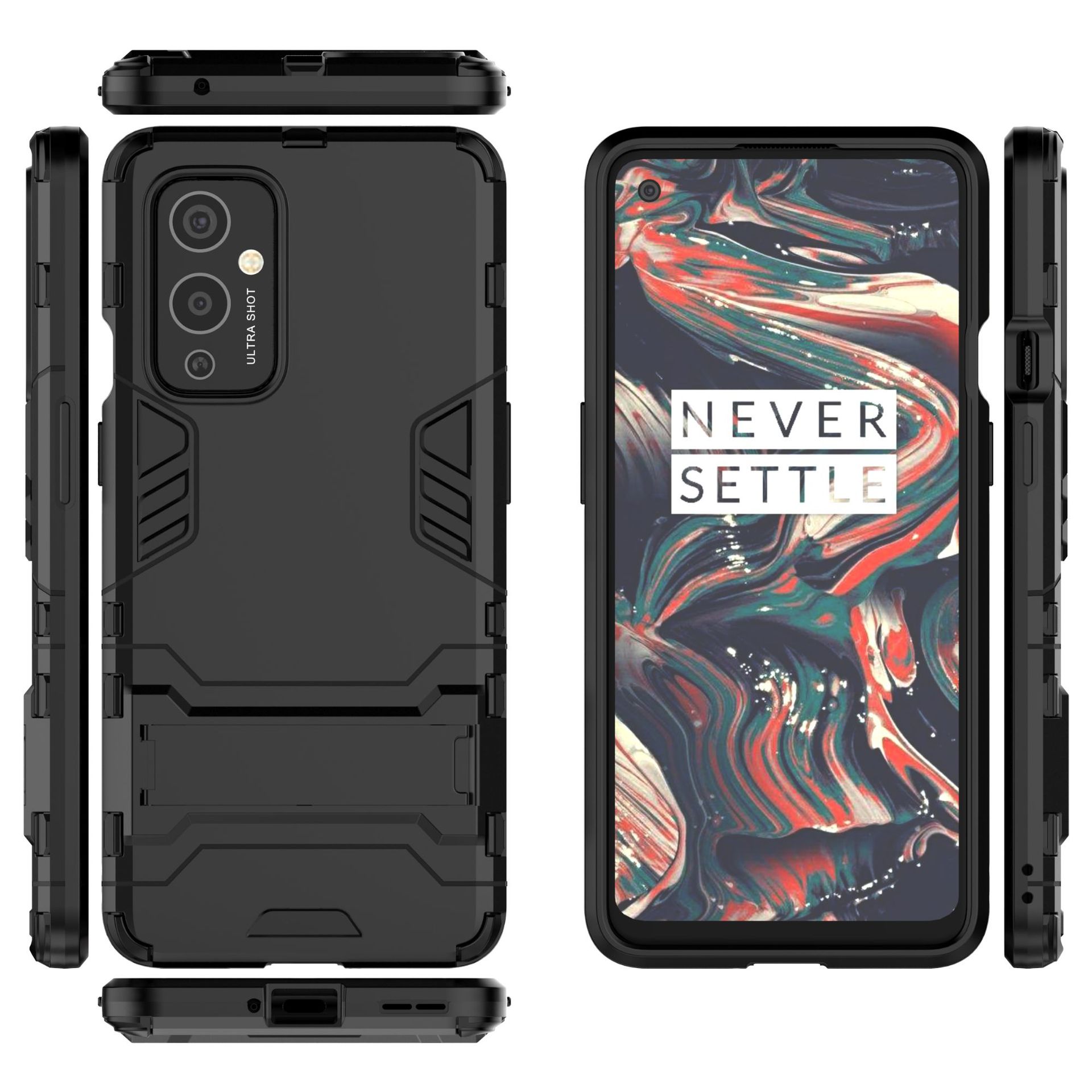 Bakeey-for-OnePlus-9-Case-Armor-with-Bracket-Shockproof-PC-Protective-Case-Back-Cover-1846150-7