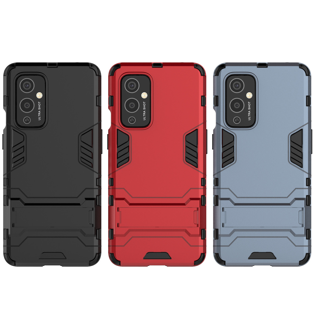 Bakeey-for-OnePlus-9-Case-Armor-with-Bracket-Shockproof-PC-Protective-Case-Back-Cover-1846150-8