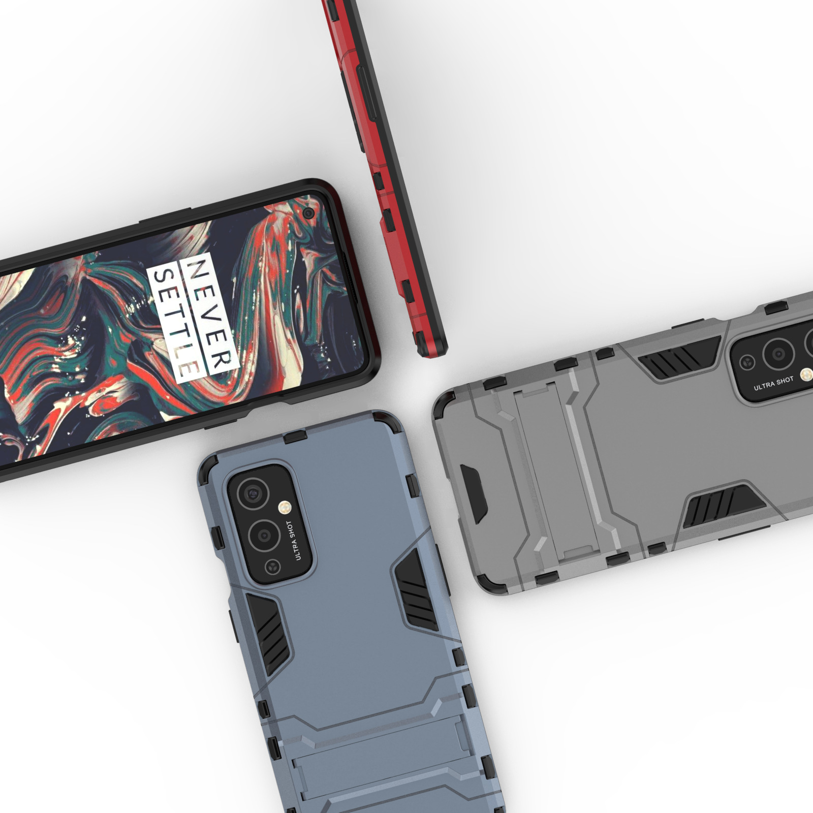 Bakeey-for-OnePlus-9-Case-Armor-with-Bracket-Shockproof-PC-Protective-Case-Back-Cover-1846150-9