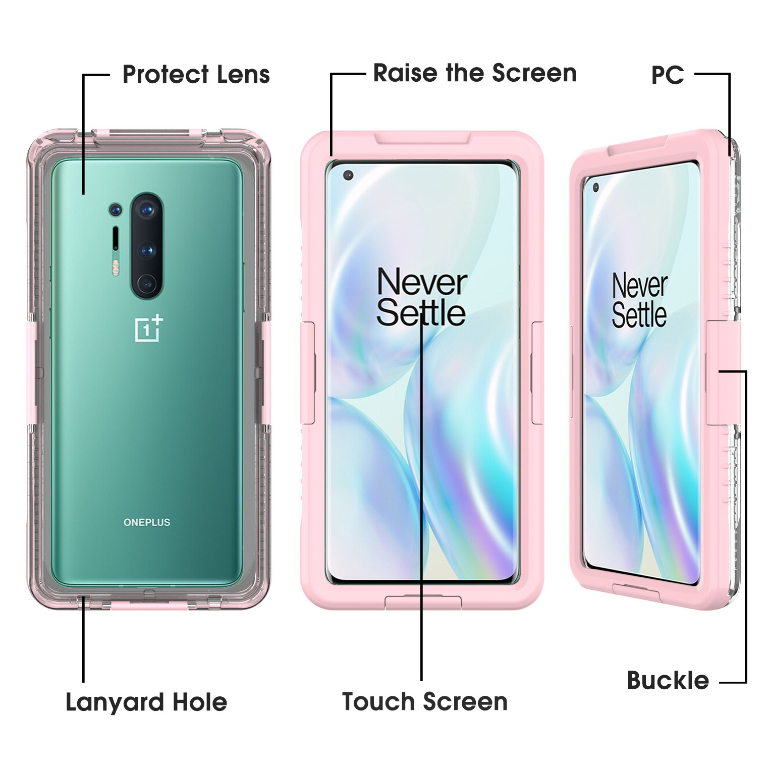 Bakeey-for-OnePlus-9-Pro-8T--8-7-8-Pro-7T-7-Pro-IP68-Waterproof-Case-Transparent-Touch-Screen-PC--TP-1838918-2