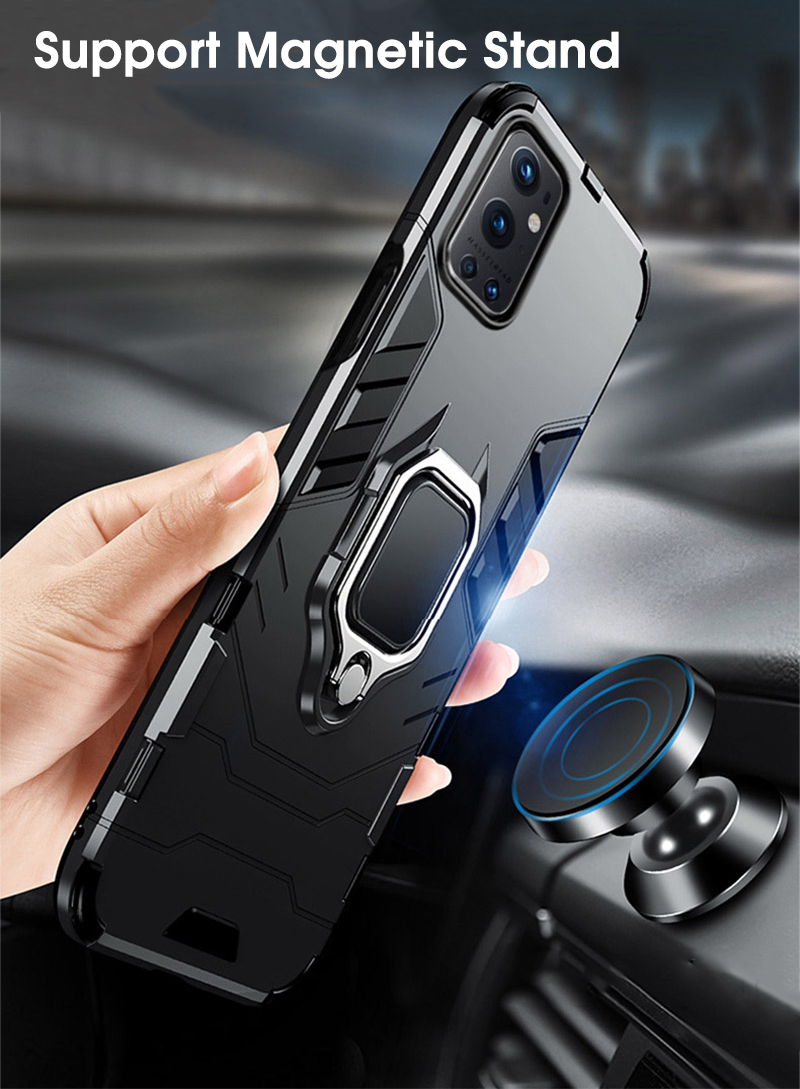 Bakeey-for-OnePlus-9-Pro-Case-Armor-Shockproof-Magnetic-with-360deg-Rotation-Finger-Ring-Holder-Stan-1846302-3