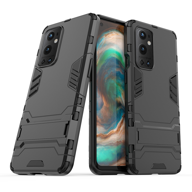 Bakeey-for-OnePlus-9-Pro-Case-Armor-with-Bracket-Shockproof-PC-Protective-Case-Back-Cover-1846284-2