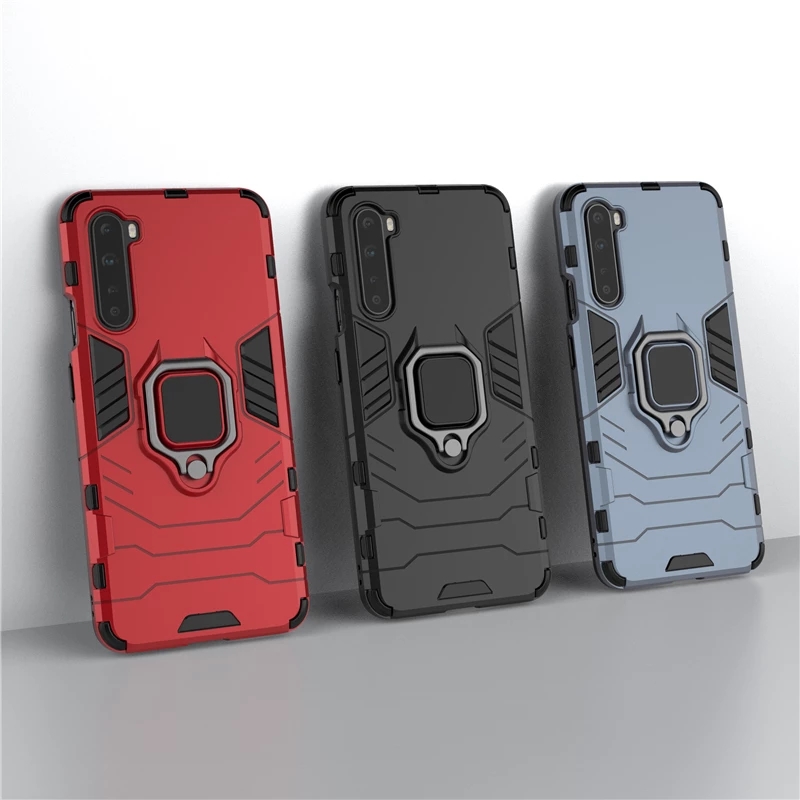 Bakeey-for-OnePlus-Nord-Armor-Shockproof-Magnetic-with-360-Rotation-Finger-Ring-Holder-Stand-PC-Prot-1771818-10
