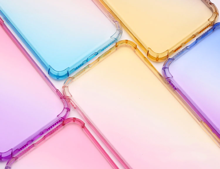 Bakeey-for-OnePlus-Nord-Case-Gradient-Color-with-Four-Corner-Airbags-Shockproof-Translucent-Soft-TPU-1736952-1