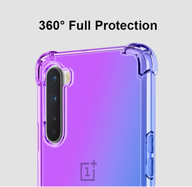 Bakeey-for-OnePlus-Nord-Case-Gradient-Color-with-Four-Corner-Airbags-Shockproof-Translucent-Soft-TPU-1736952-4
