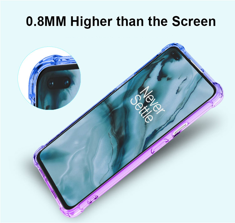 Bakeey-for-OnePlus-Nord-Case-Gradient-Color-with-Four-Corner-Airbags-Shockproof-Translucent-Soft-TPU-1736952-5