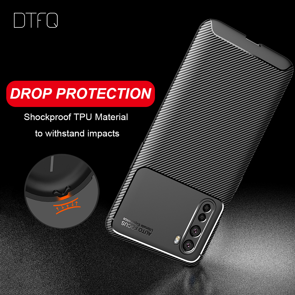 Bakeey-for-OnePlus-Nord-Case-Luxury-Carbon-Fiber-Pattern-with-Lens-Protector-Shockproof-Silicone-Pro-1768209-4