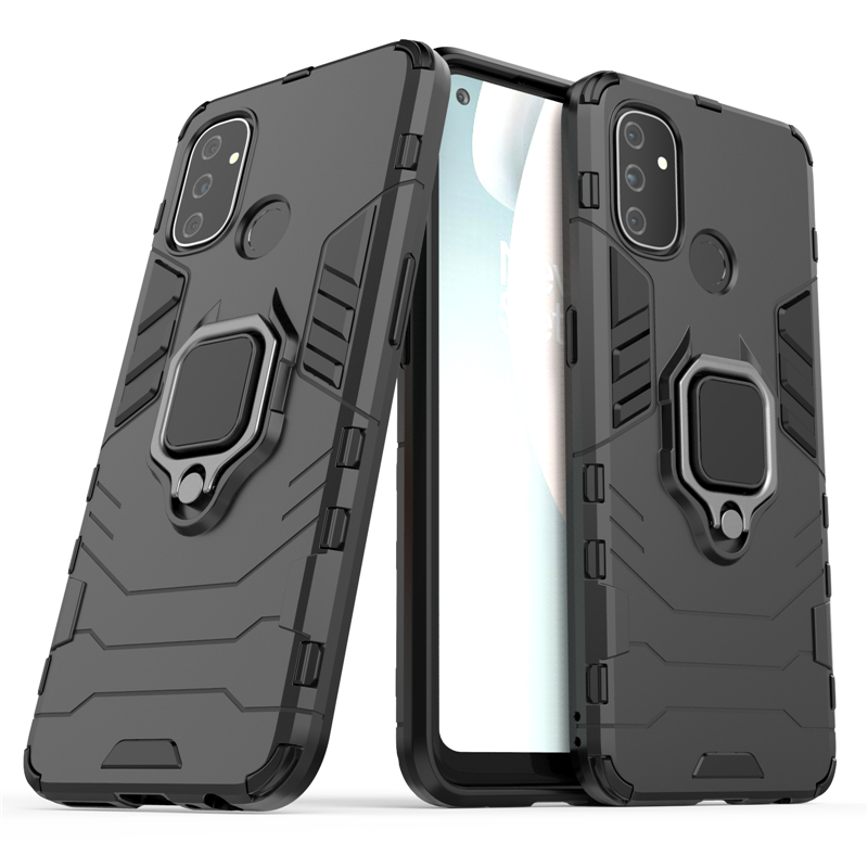 Bakeey-for-OnePlus-Nord-N100-Case-Armor-Shockproof-Magnetic-with-360-Rotation-Finger-Ring-Holder-Sta-1823638-1
