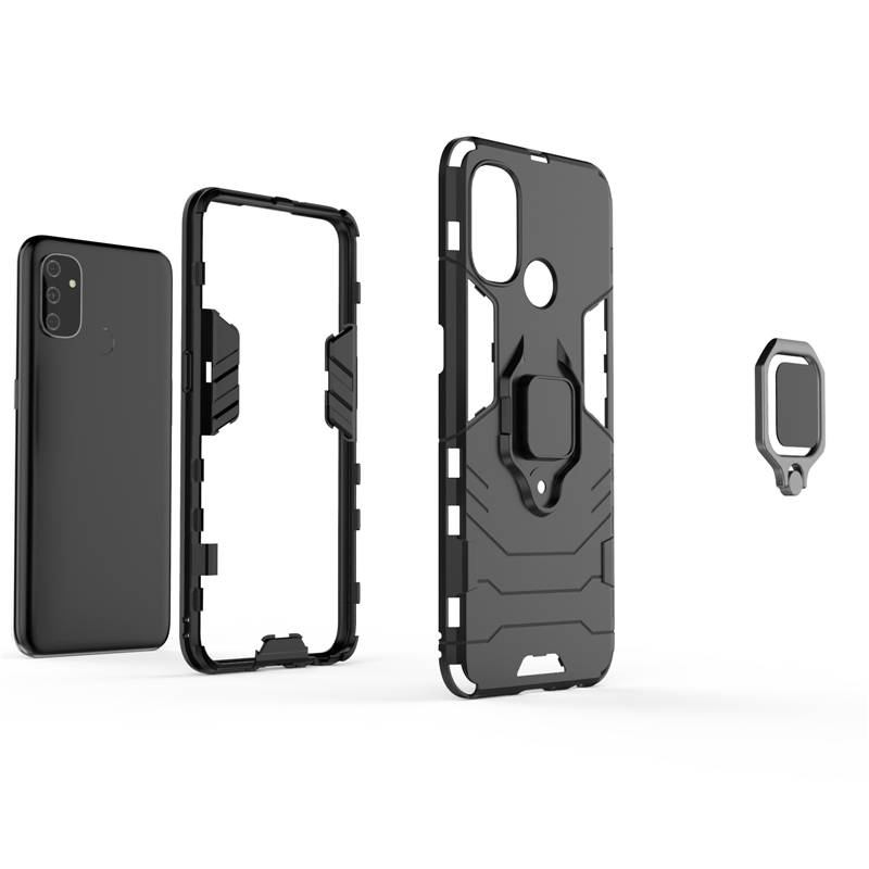 Bakeey-for-OnePlus-Nord-N100-Case-Armor-Shockproof-Magnetic-with-360-Rotation-Finger-Ring-Holder-Sta-1823638-3