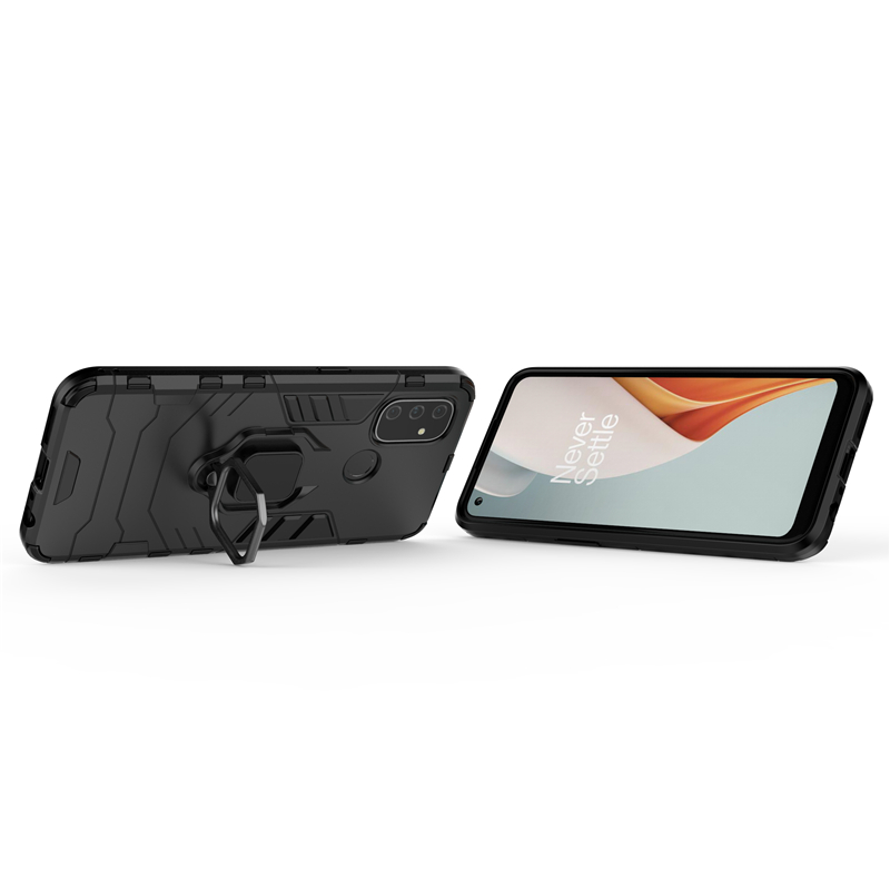 Bakeey-for-OnePlus-Nord-N100-Case-Armor-Shockproof-Magnetic-with-360-Rotation-Finger-Ring-Holder-Sta-1823638-4