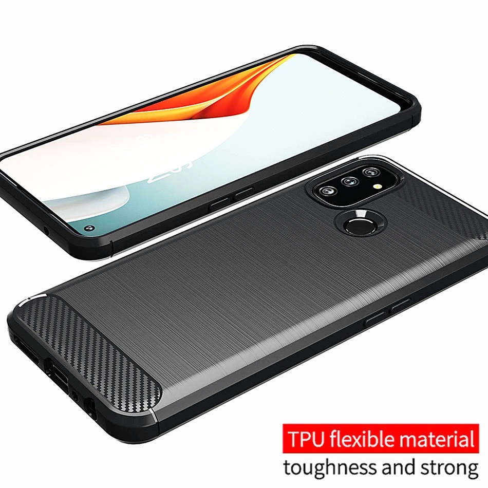 Bakeey-for-OnePlus-Nord-N100-Case-Carbon-Fiber-Texture-Shockproof-TPU-Protective-Case-Back-Cover-1823551-2