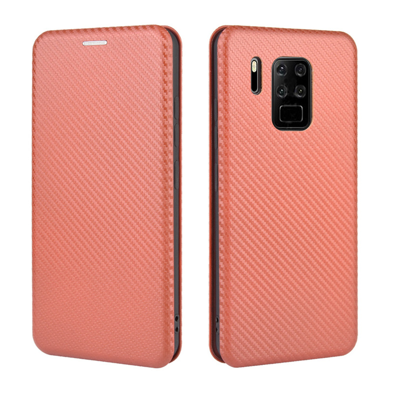 Bakeey-for-Oukitel-C18-Pro-Case-Carbon-Fiber-Pattern-Flip-with-Card-Slot-Stand-PU-Leather-Shockproof-1776730-11