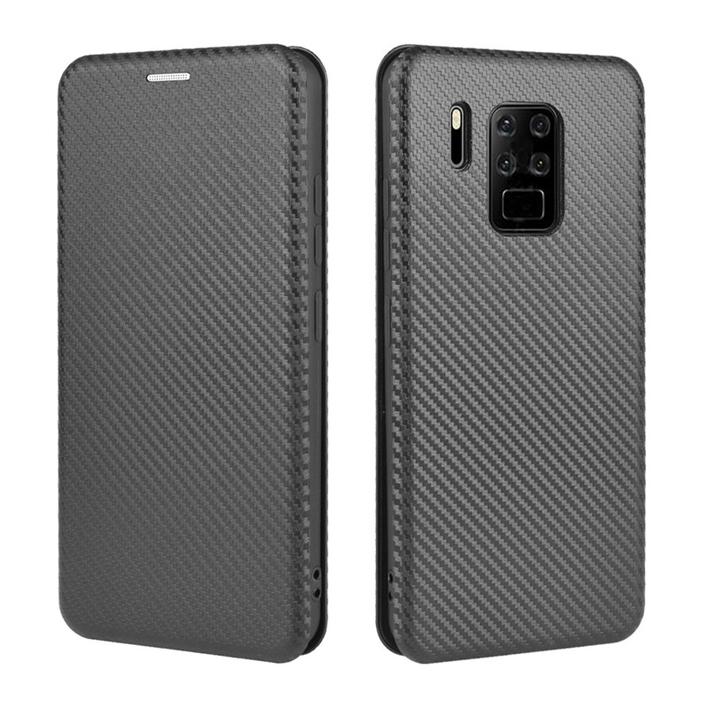 Bakeey-for-Oukitel-C18-Pro-Case-Carbon-Fiber-Pattern-Flip-with-Card-Slot-Stand-PU-Leather-Shockproof-1776730-5