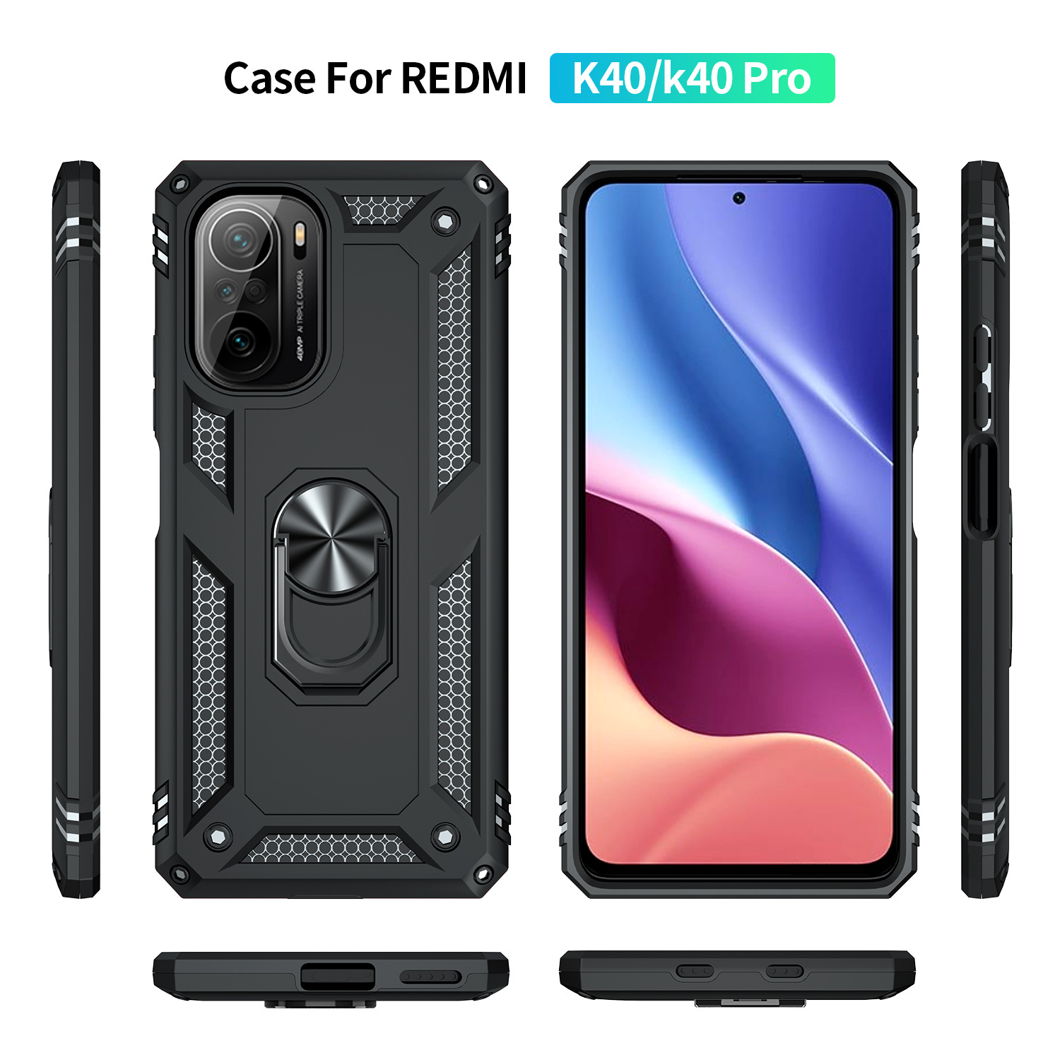 Bakeey-for-POCO-F3-Global-Version-Case-Armor-Bumpers-Shockproof-Magnetic-with-360-Rotation-Finger-Ri-1868528-1