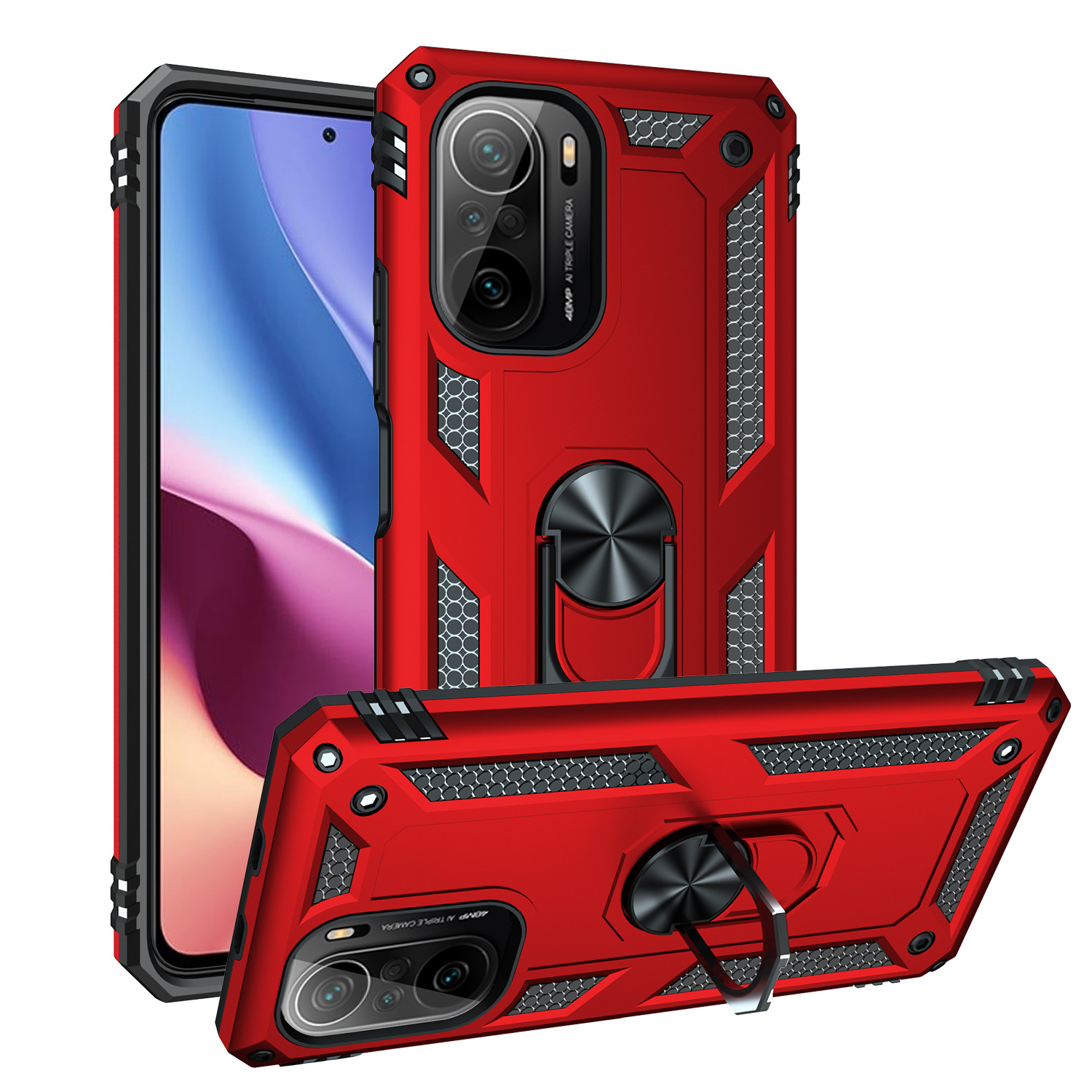 Bakeey-for-POCO-F3-Global-Version-Case-Armor-Bumpers-Shockproof-Magnetic-with-360-Rotation-Finger-Ri-1868528-3
