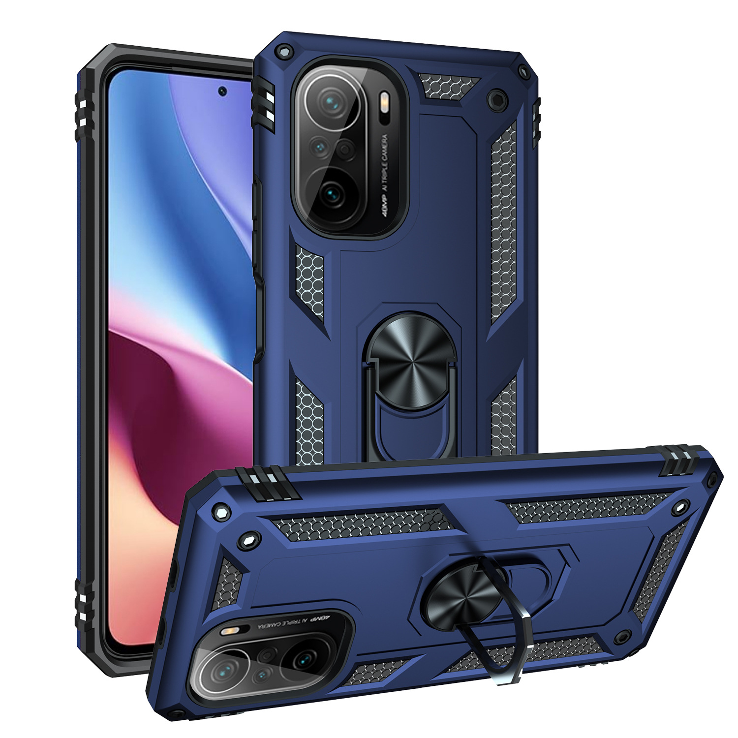 Bakeey-for-POCO-F3-Global-Version-Case-Armor-Bumpers-Shockproof-Magnetic-with-360-Rotation-Finger-Ri-1868528-5