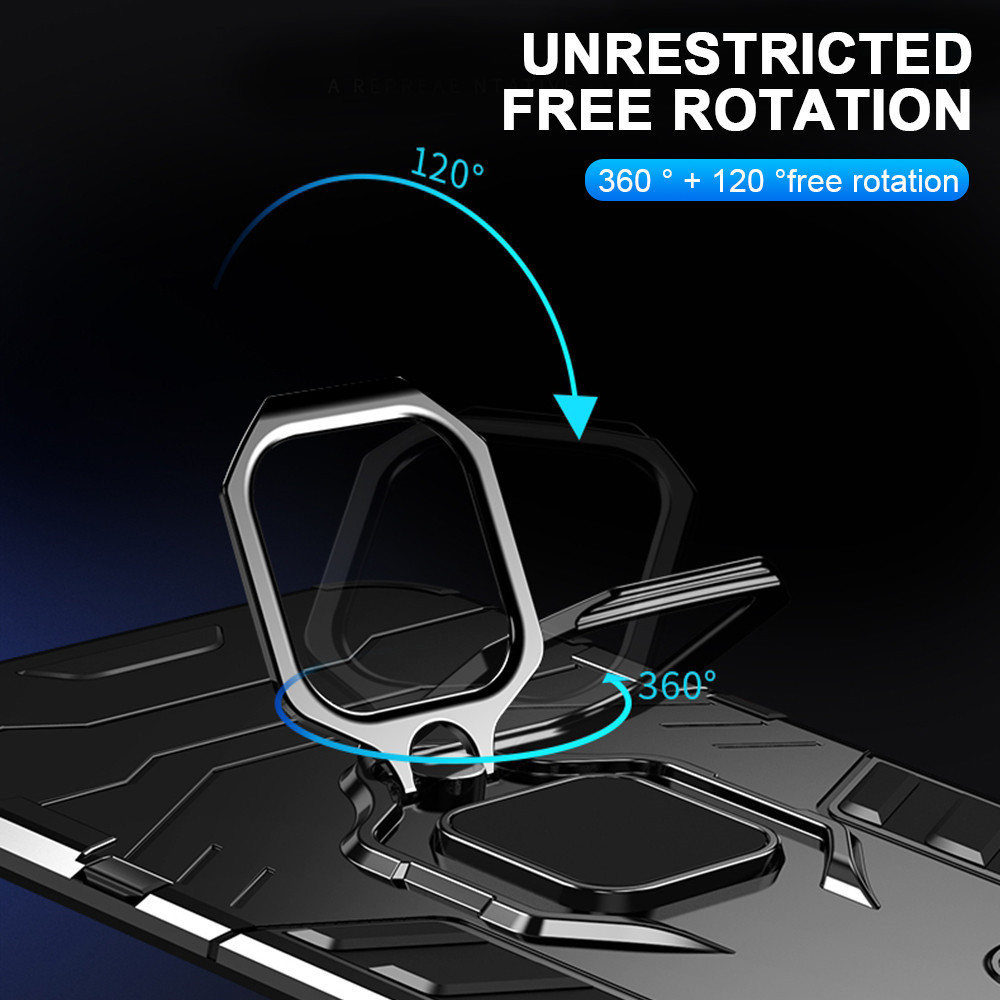 Bakeey-for-POCO-F3-Global-Version-Case-Armor-Shockproof-Magnetic-with-360deg-Rotation-Finger-Ring-Ho-1844973-2