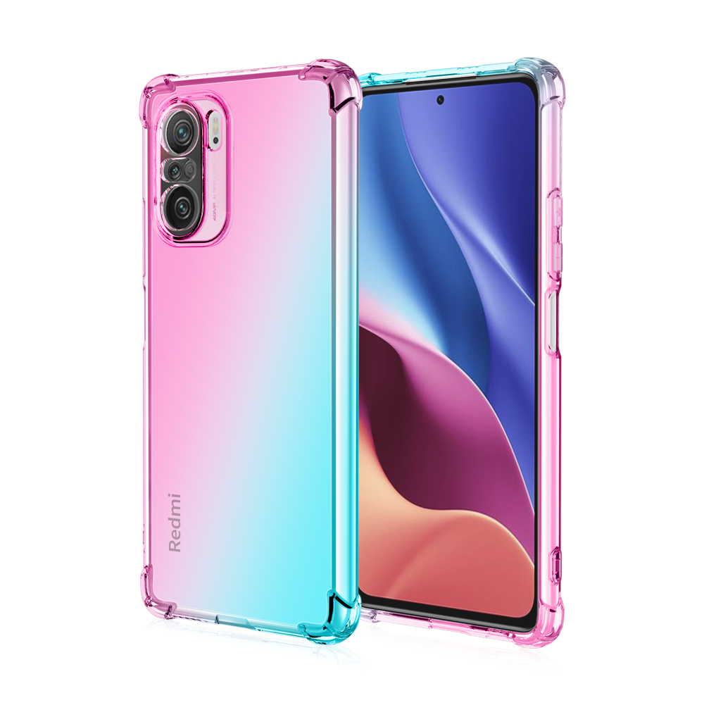 Bakeey-for-POCO-F3-Global-Version-Case-Gradient-Color-with-Four-Corner-Airbag-Shockproof-Translucent-1860791-5