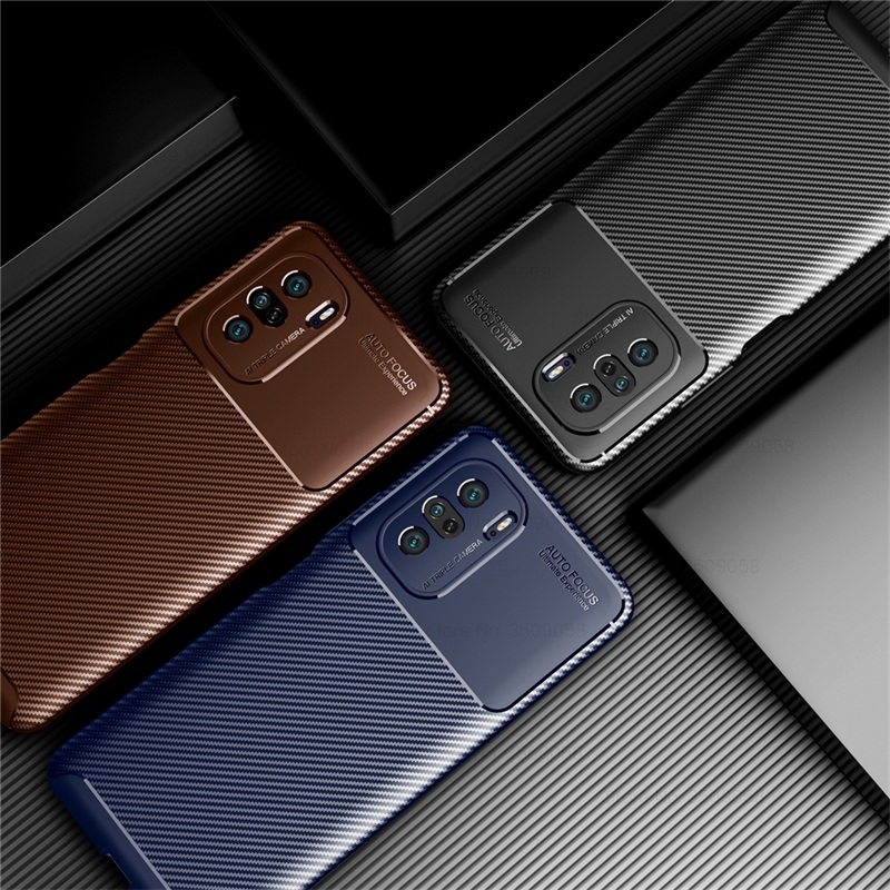 Bakeey-for-POCO-F3-Global-Version-Case-Luxury-Carbon-Fiber-Pattern-with-Lens-Protector-Shockproof-Si-1866159-1