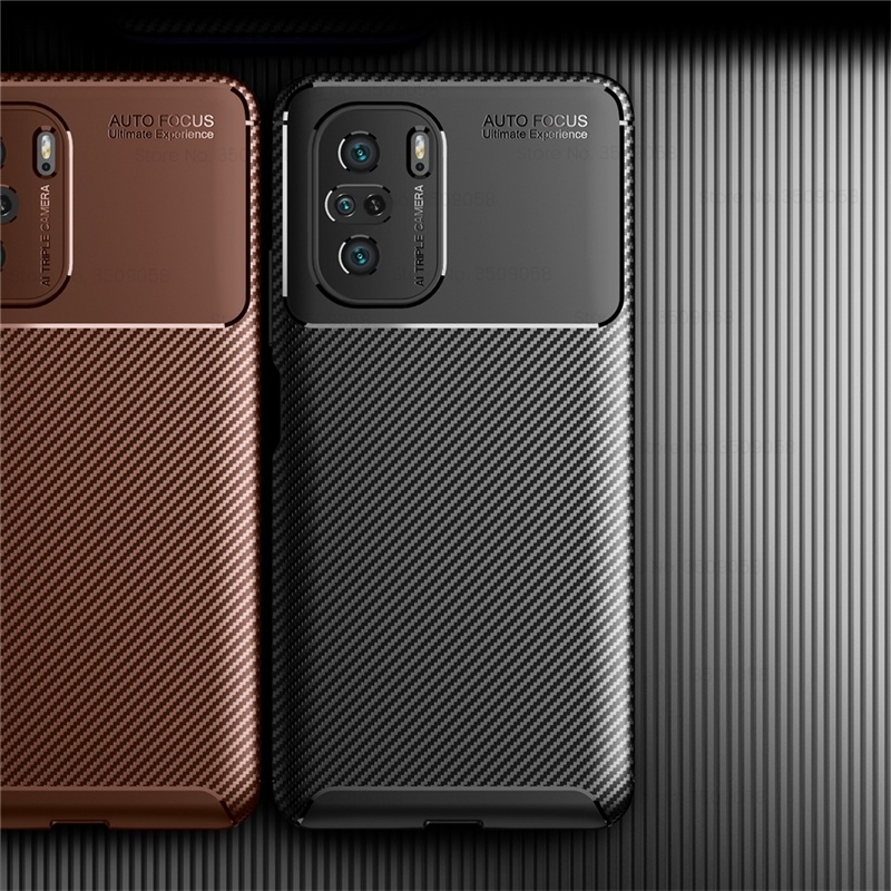 Bakeey-for-POCO-F3-Global-Version-Case-Luxury-Carbon-Fiber-Pattern-with-Lens-Protector-Shockproof-Si-1866159-2