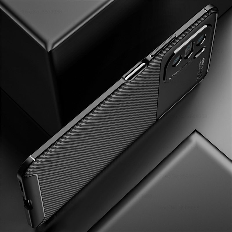 Bakeey-for-POCO-F3-Global-Version-Case-Luxury-Carbon-Fiber-Pattern-with-Lens-Protector-Shockproof-Si-1866159-5