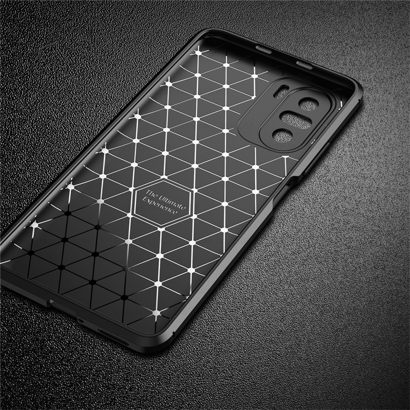 Bakeey-for-POCO-F3-Global-Version-Case-Luxury-Carbon-Fiber-Pattern-with-Lens-Protector-Shockproof-Si-1866159-6