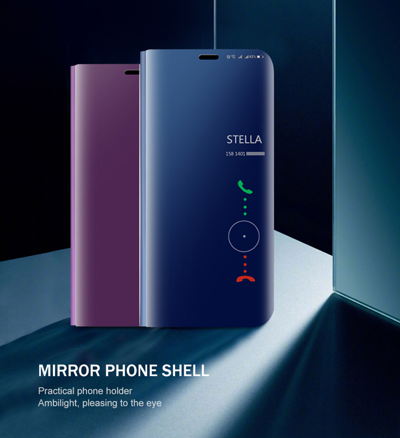 Bakeey-for-POCO-M3-Pro-5G-NFC-Global-Version-Xiaomi-Redmi-Note-10-5G-Case-Foldable-Flip-Plating-Mirr-1856589-3