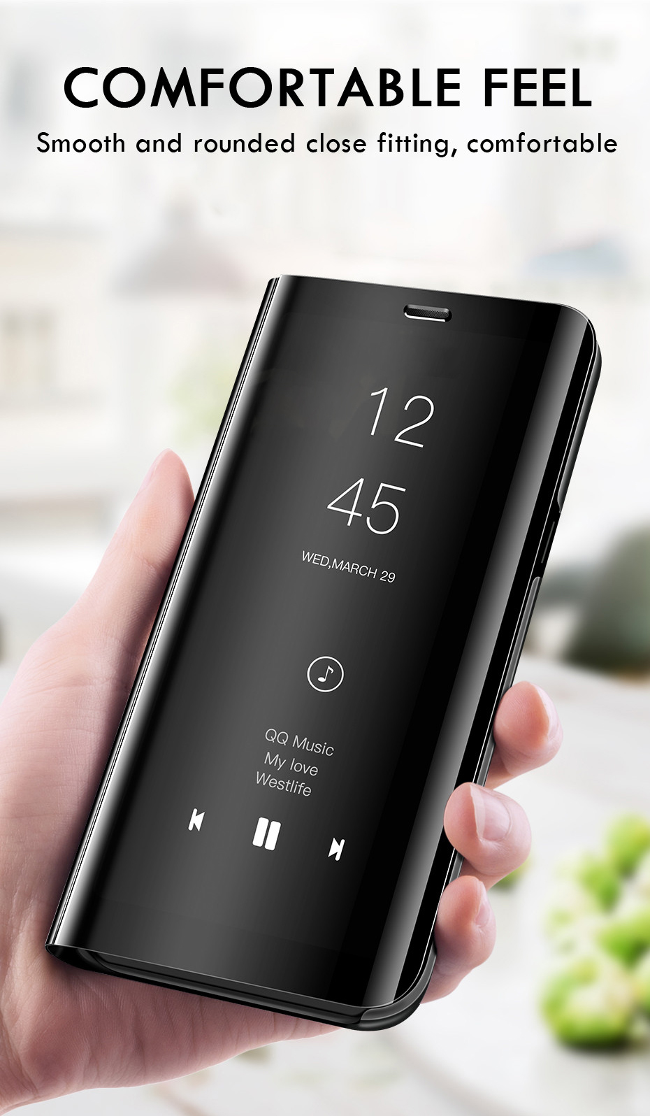 Bakeey-for-POCO-M3-Pro-5G-NFC-Global-Version-Xiaomi-Redmi-Note-10-5G-Case-Foldable-Flip-Plating-Mirr-1856589-9