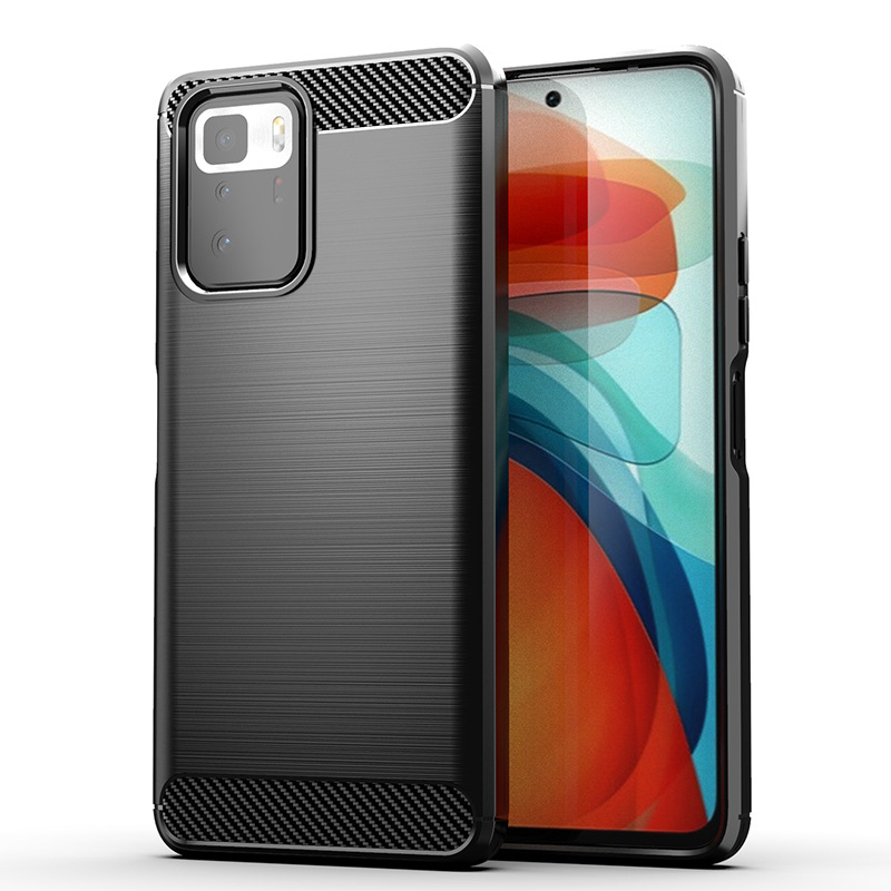 Bakeey-for-POCO-X3-GT-Case-Carbon-Fiber-Texture-Shockproof-TPU-Protective-Case-Back-Cover-1889204-1