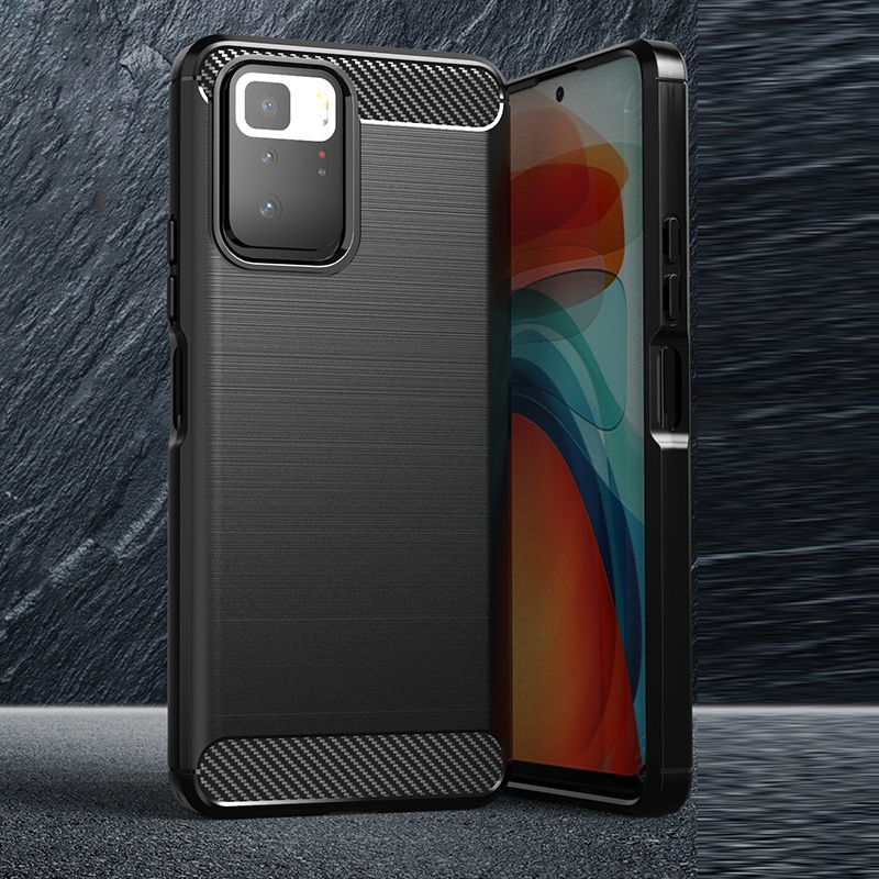 Bakeey-for-POCO-X3-GT-Case-Carbon-Fiber-Texture-Shockproof-TPU-Protective-Case-Back-Cover-1889204-5