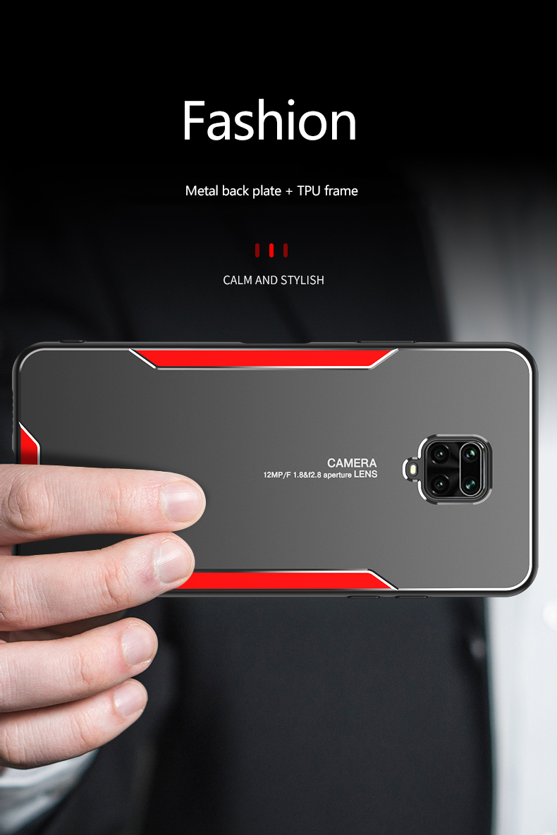 Bakeey-for-POCO-X3-NFC-Case-Matte-Metal--TPU-Edge-Shockproof-Anti-Fingerprint-Protective-Case-Non-or-1815370-1