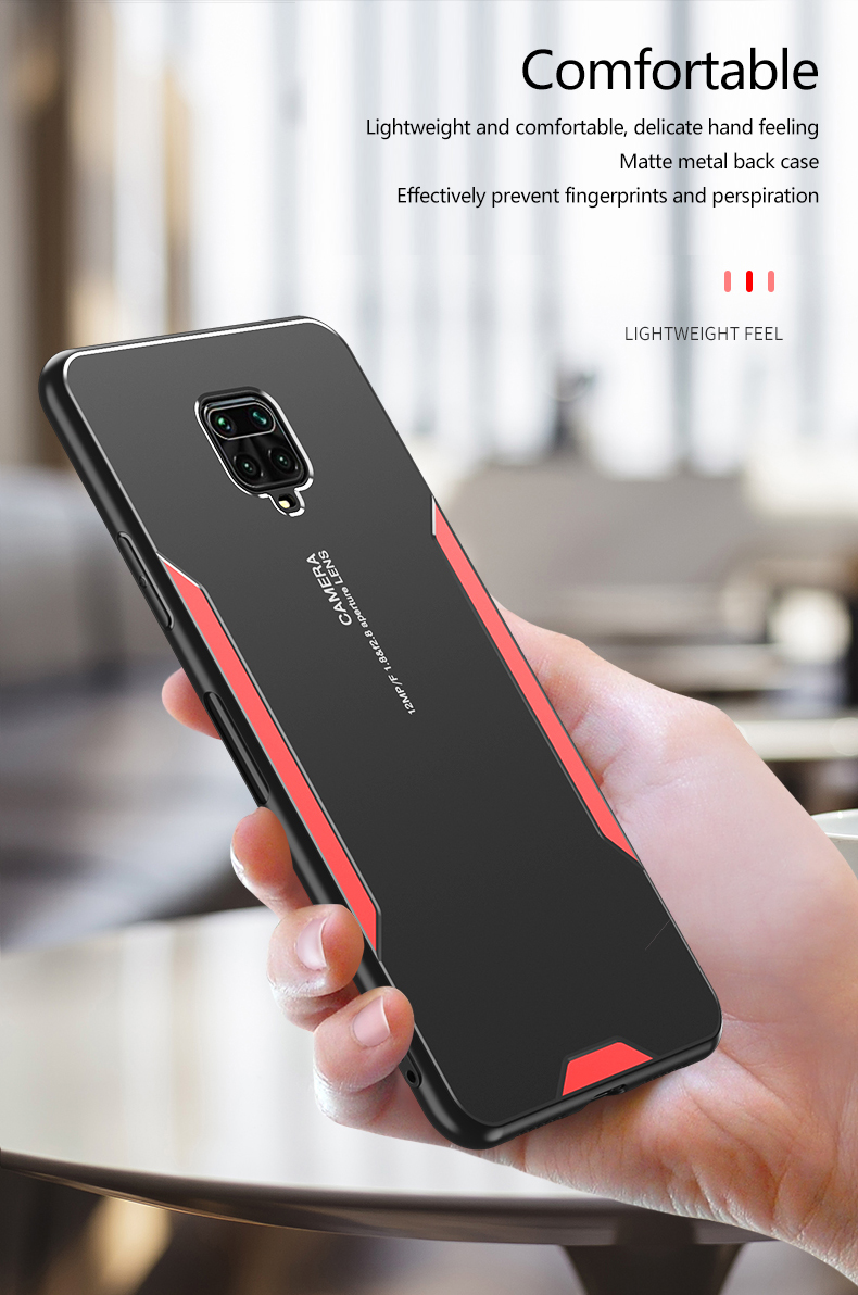 Bakeey-for-POCO-X3-NFC-Case-Matte-Metal--TPU-Edge-Shockproof-Anti-Fingerprint-Protective-Case-Non-or-1815370-3