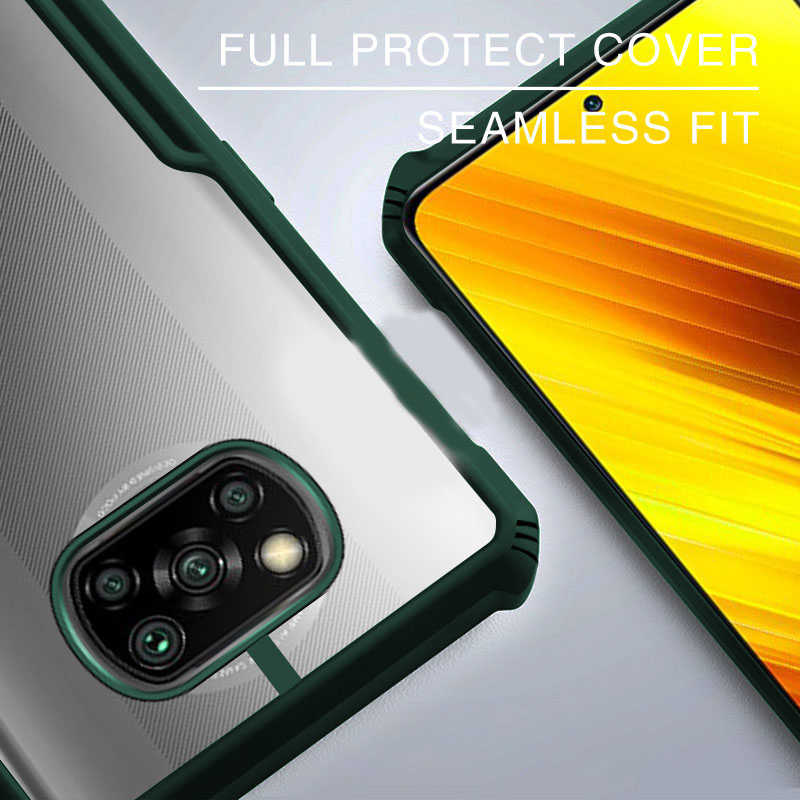 Bakeey-for-POCO-X3-NFC-Case-with-Bumpers-Shockproof-Anti-Fingerprint-Transparent-Acrylic-Protective--1785956-6