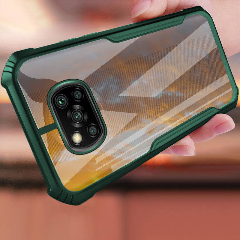 Bakeey-for-POCO-X3-NFC-Case-with-Bumpers-Shockproof-Anti-Fingerprint-Transparent-Acrylic-Protective--1785956-7