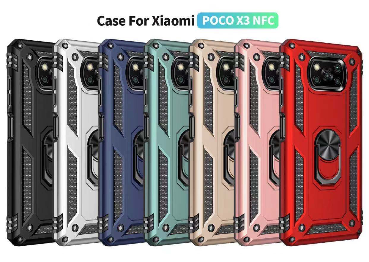 Bakeey-for-POCO-X3-PRO---POCO-X3-NFC-Case--Armor-Bumpers-Shockproof-Magnetic-with-360-Rotation-Finge-1793456-1