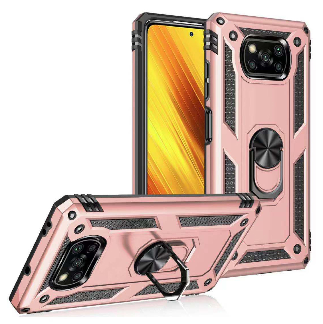 Bakeey-for-POCO-X3-PRO---POCO-X3-NFC-Case--Armor-Bumpers-Shockproof-Magnetic-with-360-Rotation-Finge-1793456-4