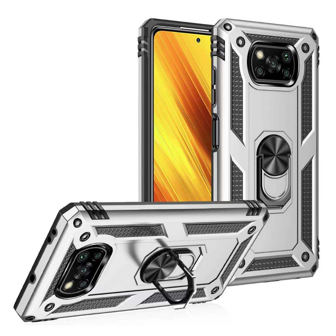 Bakeey-for-POCO-X3-PRO---POCO-X3-NFC-Case--Armor-Bumpers-Shockproof-Magnetic-with-360-Rotation-Finge-1793456-5