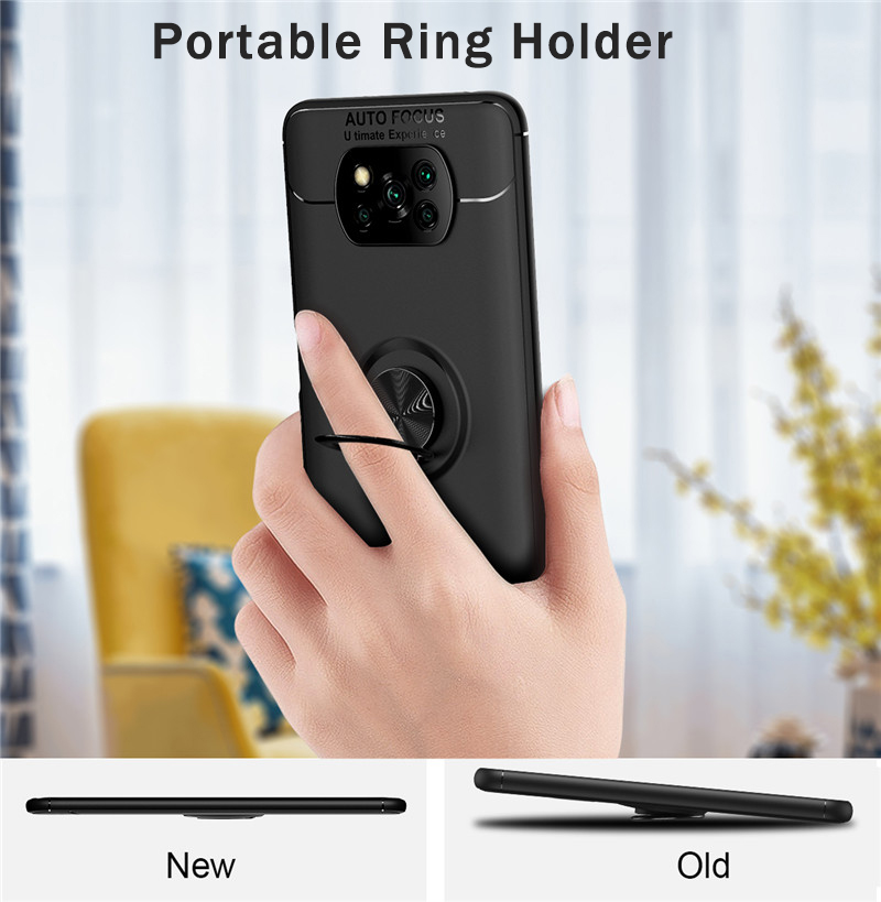 Bakeey-for-POCO-X3-PRO---POCO-X3-NFC-Case-360ordm-Rotating-Magnetic-Ring-Holder-Soft-Silicone-Shockp-1739758-3