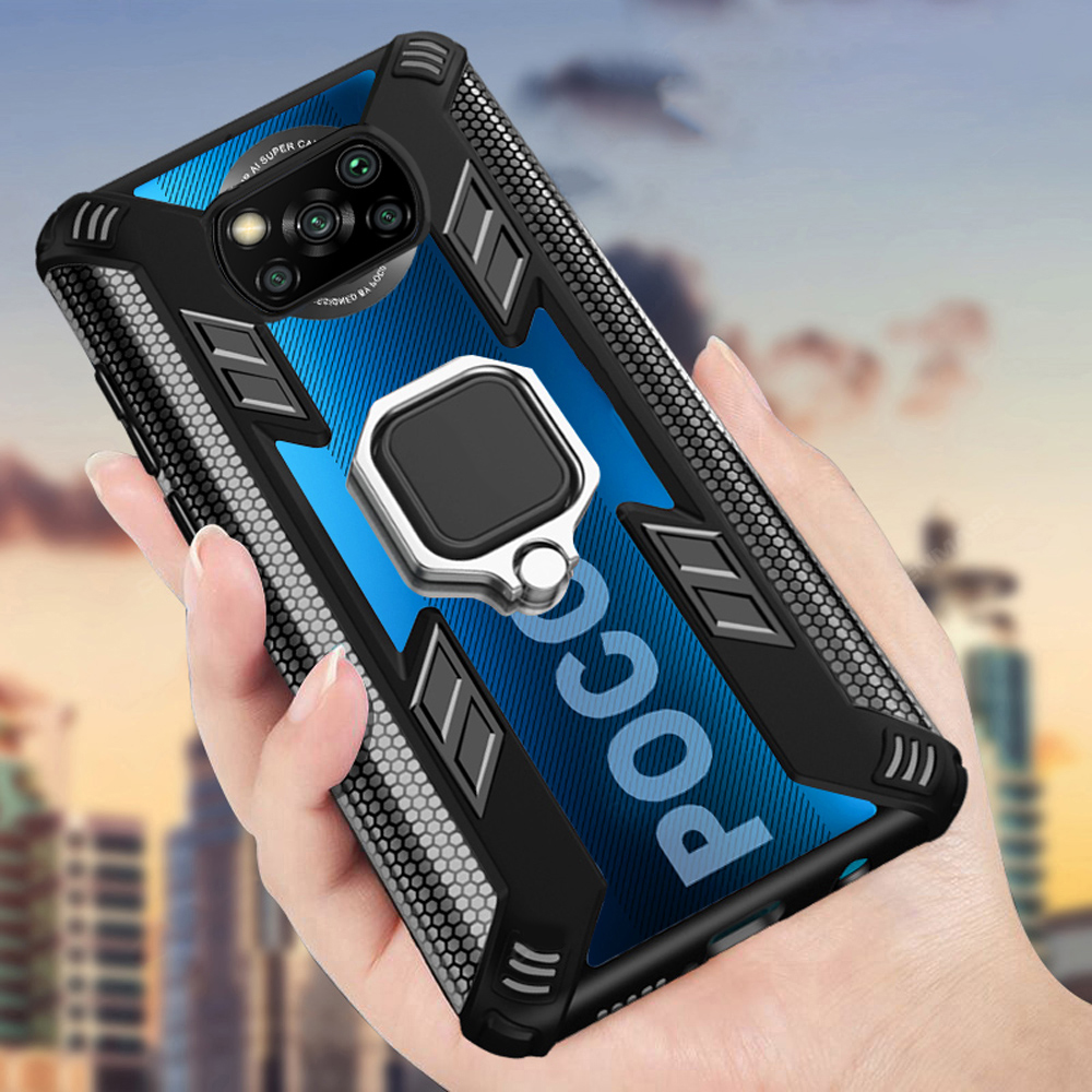 Bakeey-for-POCO-X3-PRO---POCO-X3-NFC-Case-Armor-Shockproof-Magnetic-with-360-Rotation-Finger-Ring-Ho-1758210-8