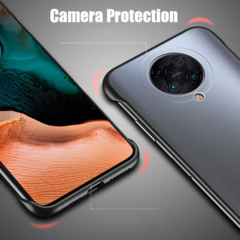 Bakeey-for-POCO-X3-PRO---POCO-X3-NFC-Case-Frameless-Ultra-Thin-Translucent-Matte-with-Finger-Ring-Ha-1758266-7