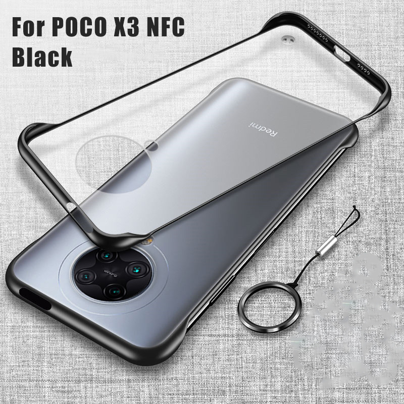 Bakeey-for-POCO-X3-PRO---POCO-X3-NFC-Case-Frameless-Ultra-Thin-Translucent-Matte-with-Finger-Ring-Ha-1758266-10