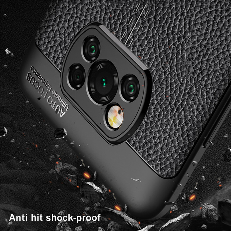 Bakeey-for-POCO-X3-PRO---POCO-X3-NFC-Case-Litchi-Pattern-with-Lens-Protector-Shockproof-PU-Leather---1750676-5