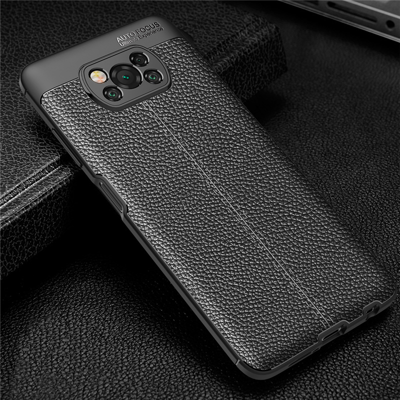 Bakeey-for-POCO-X3-PRO---POCO-X3-NFC-Case-Litchi-Pattern-with-Lens-Protector-Shockproof-PU-Leather---1750676-7