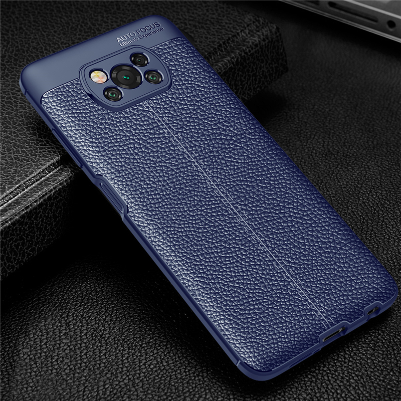 Bakeey-for-POCO-X3-PRO---POCO-X3-NFC-Case-Litchi-Pattern-with-Lens-Protector-Shockproof-PU-Leather---1750676-8