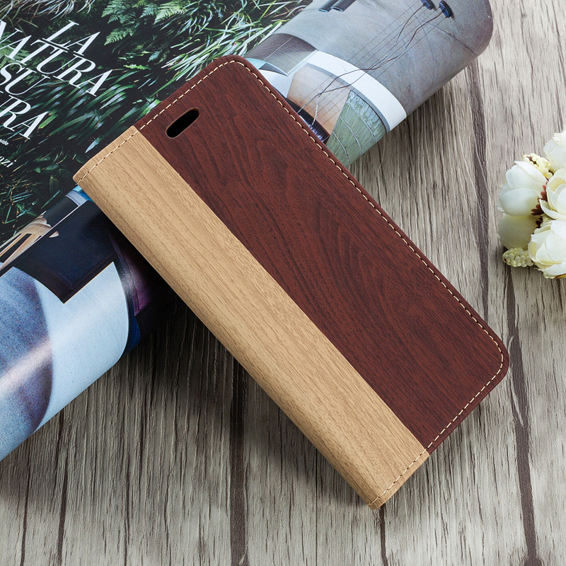 Bakeey-for-POCO-X3-PRO---POCO-X3-NFC-Case-Wooden-Texture-Flip-with-Card-Slot-Stand-PU-Leather-Full-B-1749726-11