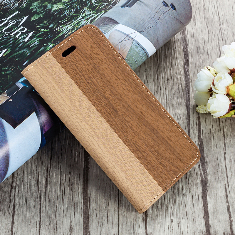 Bakeey-for-POCO-X3-PRO---POCO-X3-NFC-Case-Wooden-Texture-Flip-with-Card-Slot-Stand-PU-Leather-Full-B-1749726-9