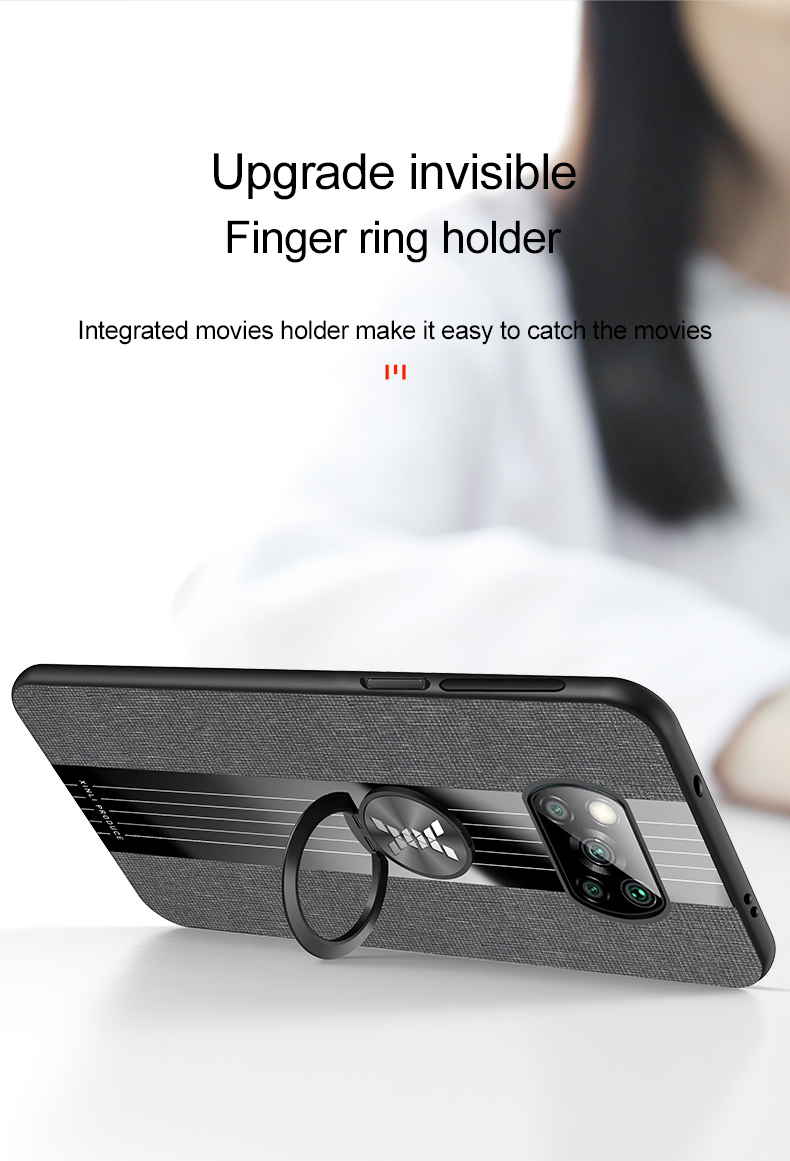 Bakeey-for-POCO-X3-PRO---POCO-X3-NFC-Case-with-Magnetic-Ring-Bracket-Stand-Shockproof-Breathable-Clo-1751139-4
