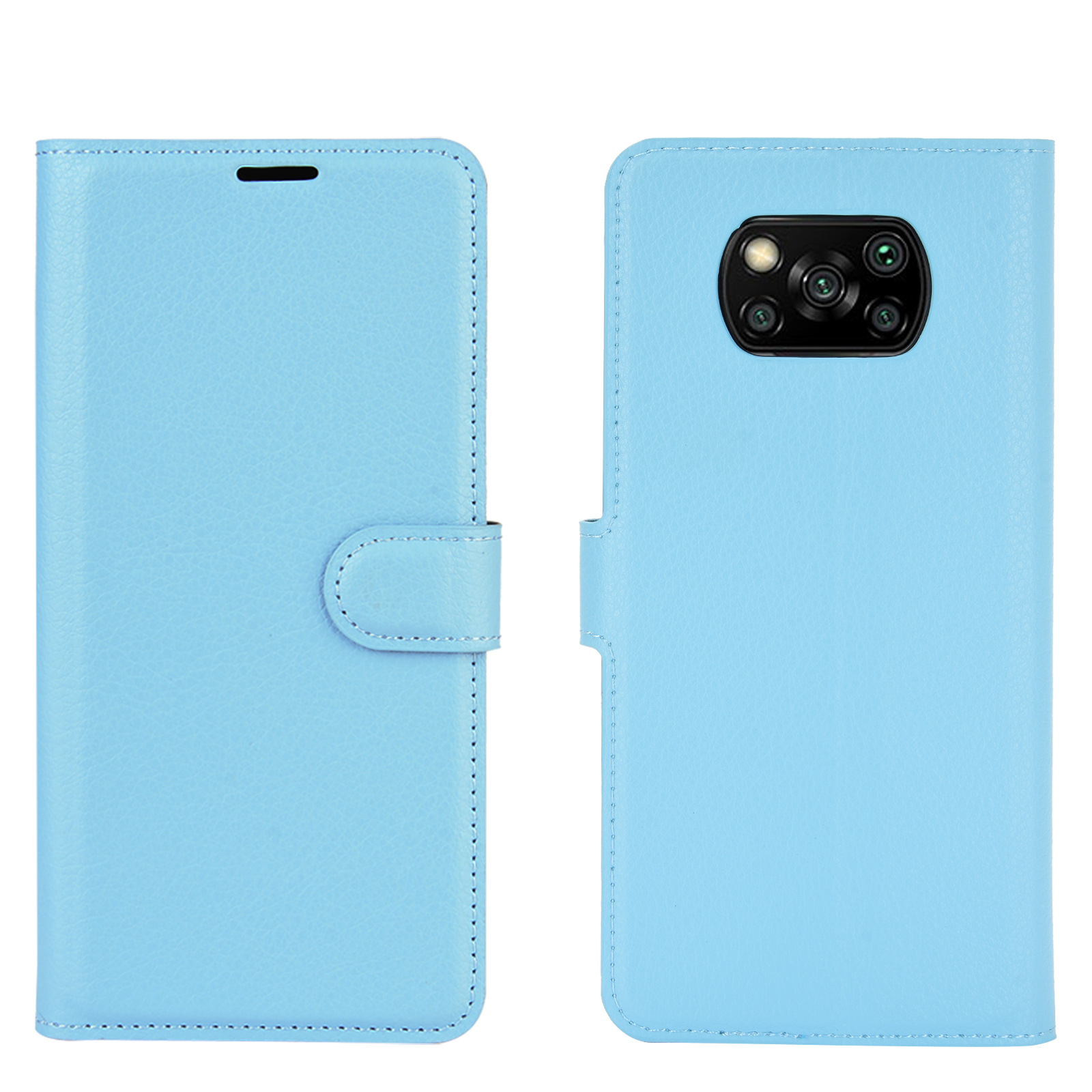 Bakeey-for-POCO-X3-PRO--POCO-X3-NFC-Case-Litchi-Pattern-Flip-Shockproof-PU-Leather-Full-Body-Protect-1847324-6