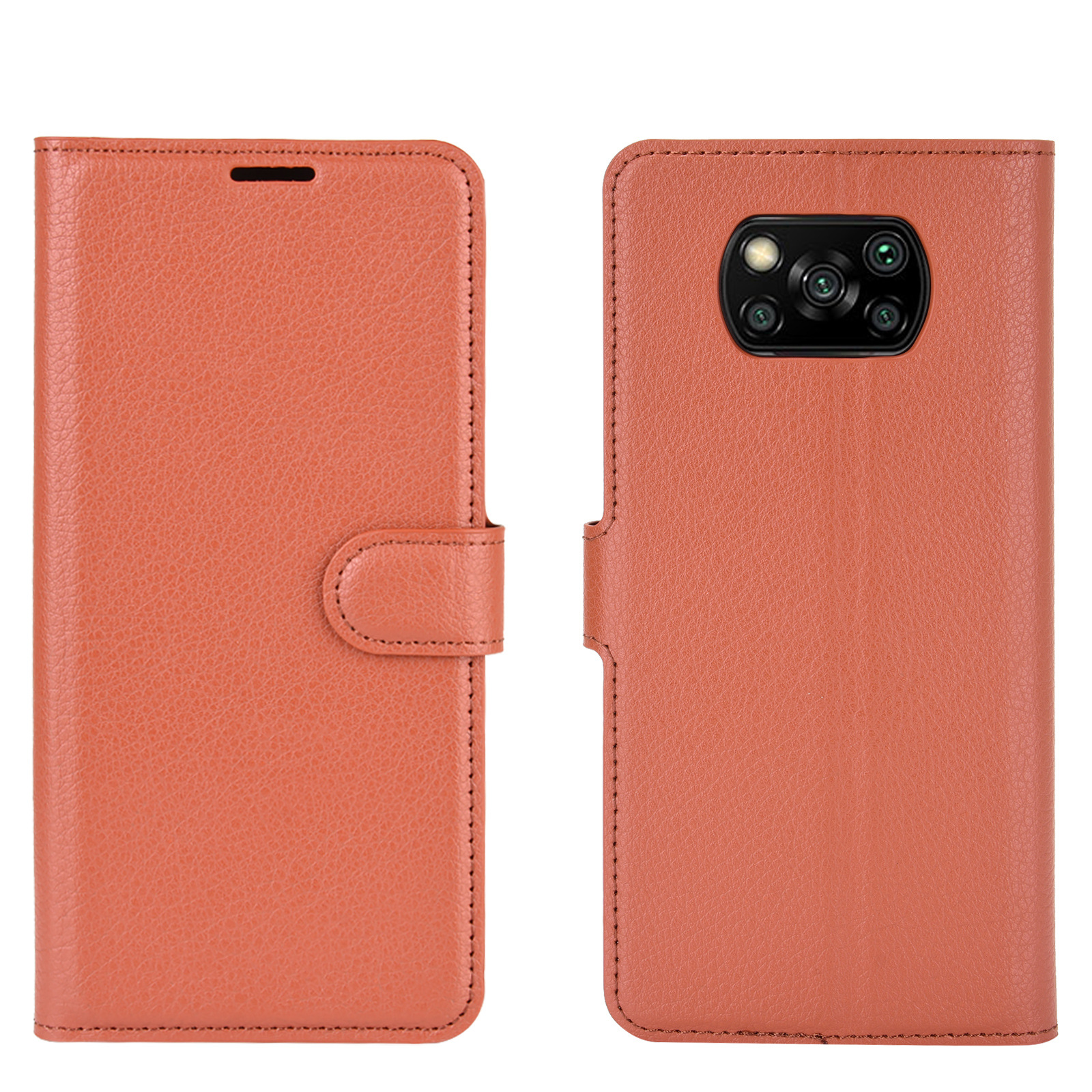Bakeey-for-POCO-X3-PRO--POCO-X3-NFC-Case-Litchi-Pattern-Flip-Shockproof-PU-Leather-Full-Body-Protect-1847324-7