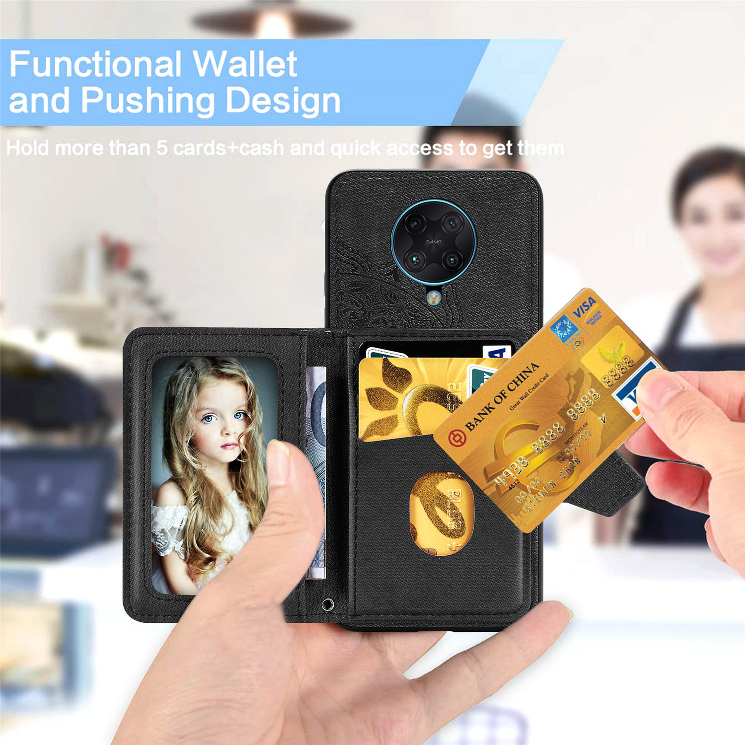 Bakeey-for-Poco-F2-Pro-Case-Magnetic-PU--TPU-with-Phone-Wallet-Card-Slot-Photo-Frame-Shockproof-Back-1682159-2